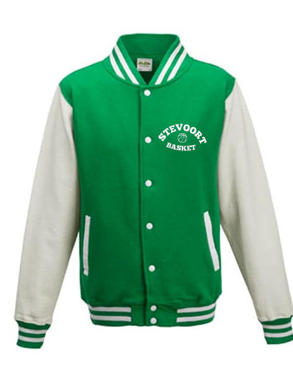 BBC Stevoort- Groen Wit Varsity Jacket (Kids)