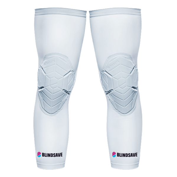 BLINDSAVE 3/4 Tights Knee Padded White