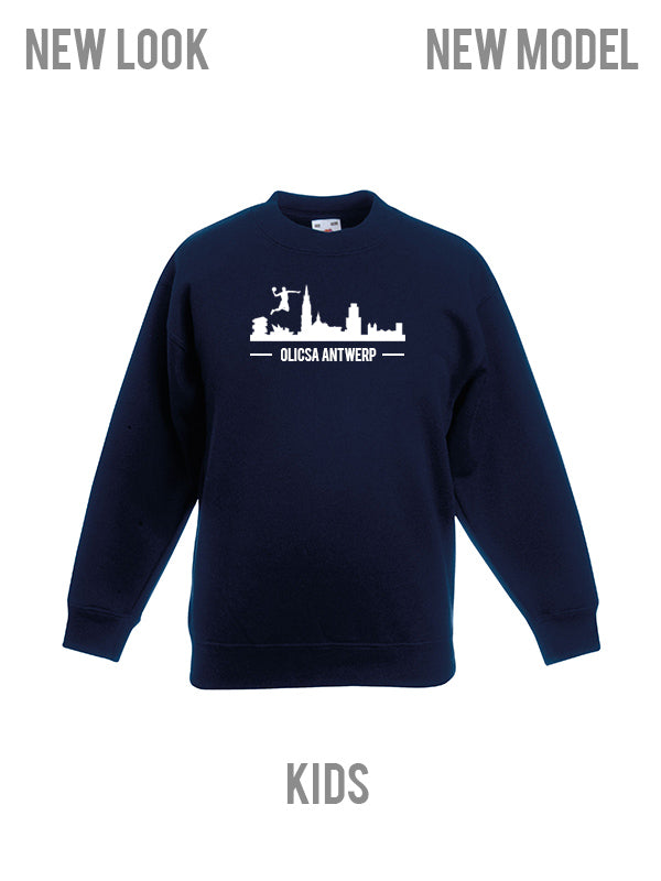 Olicsa SWEATER Navy KIDS - Antwerp Skyline