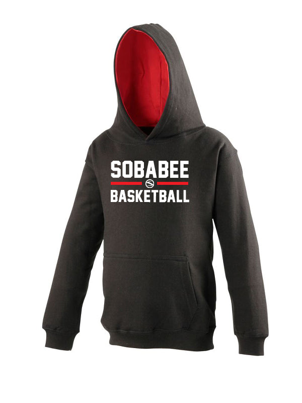 Sobabee Hoodie Kids zwart/rode hood