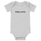 Personalised baby body