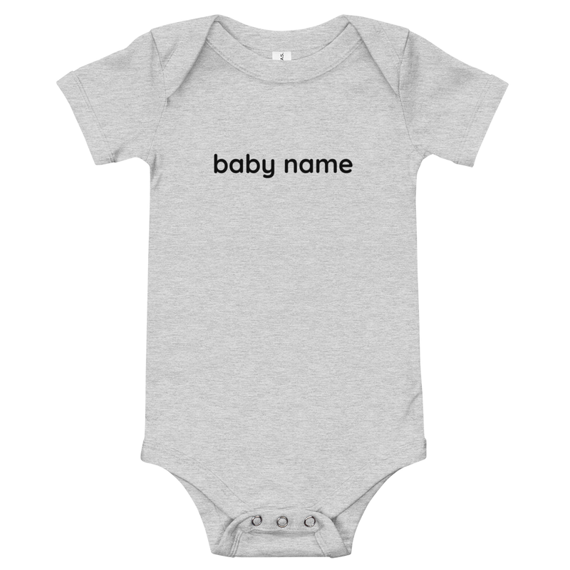 Personalised baby body