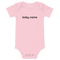 Personalised baby body