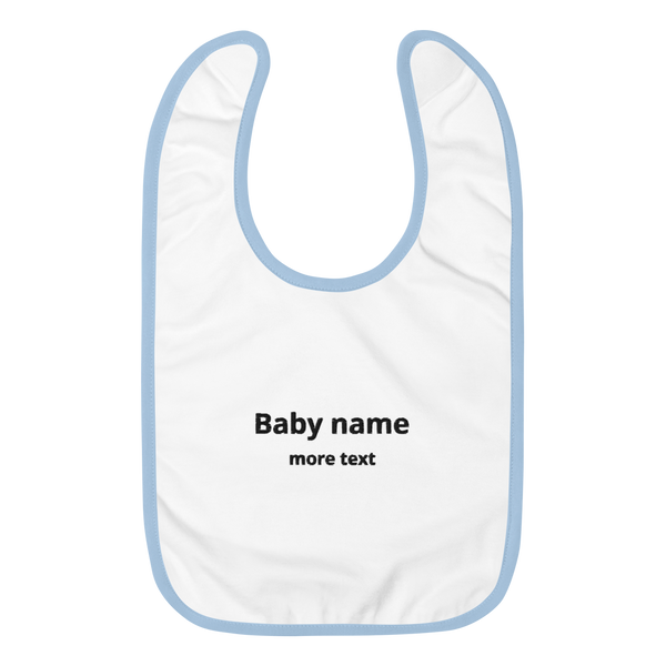 Personalised Embroidered Baby Bib